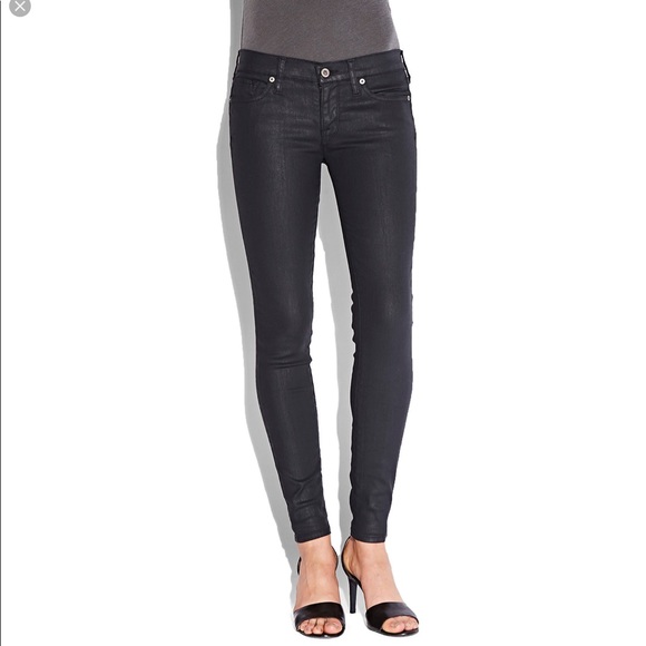 Lucky Brand black waxed denim jeans🖤💋🌹❤️ - Picture 2 of 5